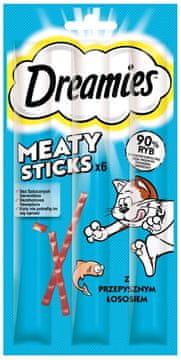 Dreamies Dreamies mesne štapići losos - poslastica za mačke - 30 g