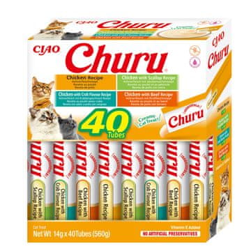 Inaba Inaba cat churu varijante kurczak - poslastica za mačke 40x14 g