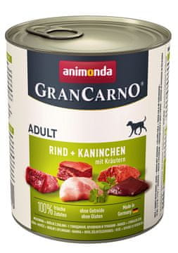 Animonda ANIMONDA GranCarno Govedina i Zec s začinskim biljem za Pse - 800g