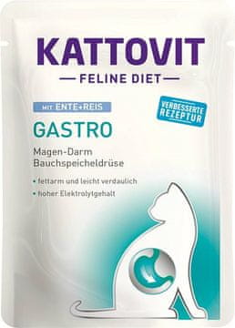 Kattovit Kattovit gastro patka s rižom 85g za mačku