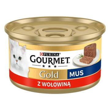 slomart Purina Gourmet Gold mus s govedinom - mokra hrana za mačke - 85 g