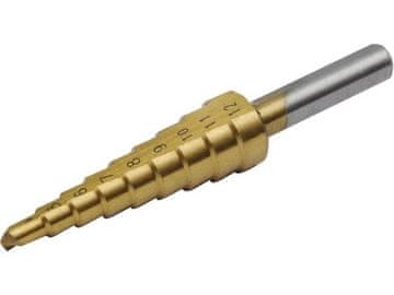 Extol Craft Stepenasta bušilica (20051) ?4-12mm, 1mm increments, 9 holes, ?6mm shank, 69mm length, TiN