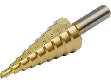 Extol Craft Stepenasta bušilica (20053) ?4-20mm, 2mm increments, 9 holes, ?8mm shank, 74mm length, TiN