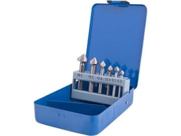 Extol Craft Konusni upuštači (20094) 90° conical countersinks, set of 6, ?6.3-8.3-10.4-12.4-16.5-20.5mm, 3-edged head, 1/4“ hexagonal mount