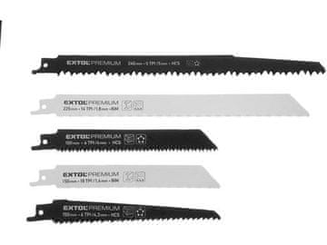 Extol Premium Listovi pile za sabljaste pile (8806000) sabre saw blades - mix of blades, set of 5, HCS, BIM