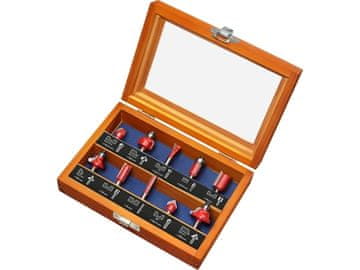 Extol Premium Rezači za oblikovanje drva (44041) wood shape cutters with SK inserts, set of 10 pcs, 6mm shank