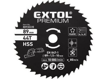 Extol Premium Oštrica pile (8893022E) HSS, ?89x1x10mm, 44T