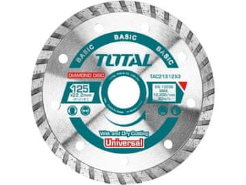 Total Dijamantna oštrica TAC2131253 Diamond cutting disc, Turbo, dry and wet cutting, 125x22.2mm