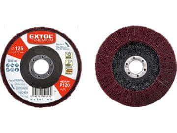 Extol Premium Brusni kotač 8803391 combined corundum abrasive fleece disc, full circumference, ? 125x15mm, P120-medium coarseness
