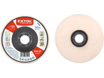 Extol Premium Polirajući kotač 8803389 felt polishing disc, full-circle straight, ? 125x15mm