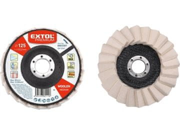 Extol Premium Polirajući kotač 8803387 felt polishing disc, oblique flap, ? 125x12mm