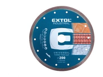 Extol Industrial Dijamantna rezna ploča 8703046, turbo Thin Cut, dry and wet cutting, O 200x25.4x2mm