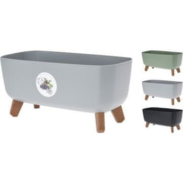 EXCELLENT Lonac za cvijeće KO-Y89300080tmse na nogama 390x195x220 mm tamno siva