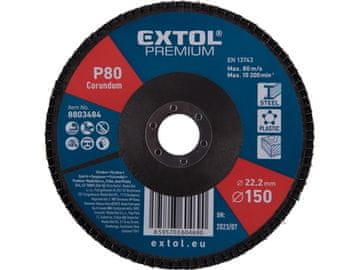 Extol Premium Lamelni disk 8803484 oblique corundum flap disc, O150mm, P80