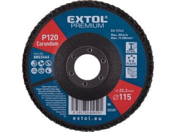 Extol Premium Lamelni disk 8803466 oblique corundum flap disc, O115mm, P120