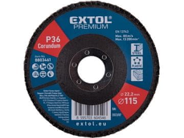 Extol Premium Lamelni disk 8803461 oblique corundum flap disc, O115mm, P36