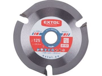 Extol Premium Disk za rezanje/glodanje 8803284 with SK wafers, O125x4.0x22.2mm, 3T