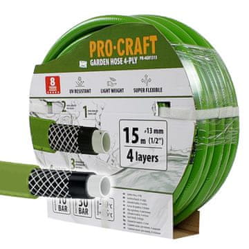 Procraft Crijevo za polijevanje PR-4GH1315 4 sloja, 1/2 15 m