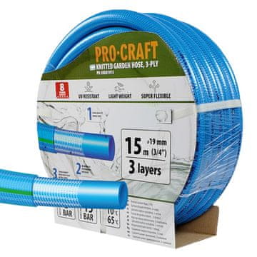 Procraft Crijevo za polijevanje PR-3KGH1915 3 Ply, 3/4" 15 m