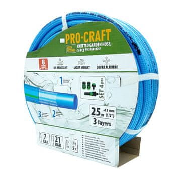Procraft Plavo vrtno crijevo PR-3KGH1325F