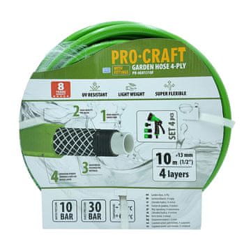 Procraft Zeleno vrtno crijevo PR-4GH1310F