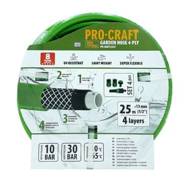 Procraft Zeleno vrtno crijevo PR-4GH1325F