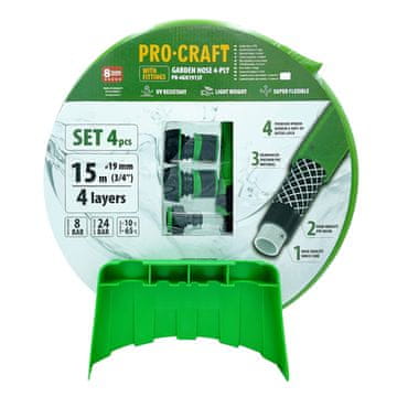 Procraft Zeleno vrtno crijevo PR-4GH1915F
