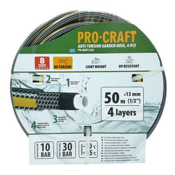 Procraft Crno-žuto vrtno crijevo PR-4KAT1350