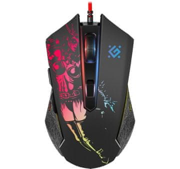 slomart Defender GM-933 Sin'sister - Žičani gaming miš, optički, 7200 DPI, RGB