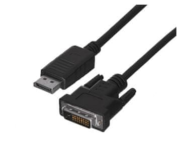 Lanberg Lanberg CA-DPDV-10CU-0010-BK video kabel adapter, 1m, DisplayPort na DVI-D, Crna