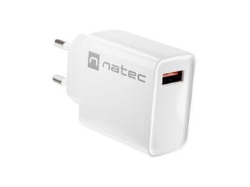 NAT NATEC NETWORK CHARGER RIBERA USB-A 18W BIJELI