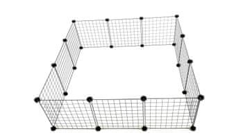 C&C Modularni kavez za pse 145x75x37 cm, crni