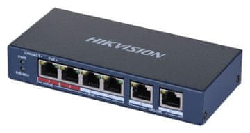 Hikvision HIK DS-3E0106HP-E: Neupravljani Fast Ethernet PoE mrežni prekidač, plavi