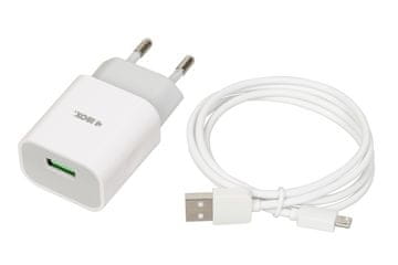 IBO iBOX C-41 USB 2A zidni punjač s microUSB kabelom, Bijeli