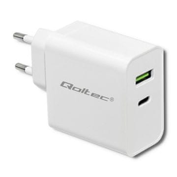 Qoltec Qoltec 51718 punjač, 45W, USB-C PD, USB, bijeli