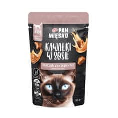 PMI PAN MIĘSKO Piletina s prepelicom u umaku - mokra hrana za mačke - 85g