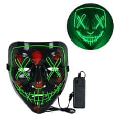 LED Svjetleća Neon Maska Zelena