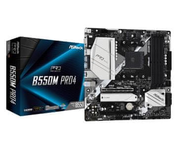 Asr Asrock B550M Pro4 Matična ploča - Socket AM4, micro ATX