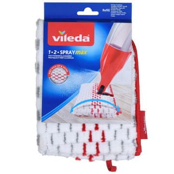 slomart Vileda 1-2 Spray Max Zamjenska Krpa za Mop (Crvena/Bijela)