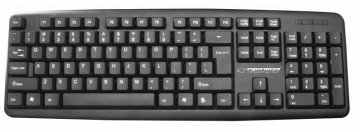 Esperanza Crna USB tipkovnica Esperanza EK134 s ergonomskim dizajnom i punom veličinom te kabelom duljine 1,45 m.