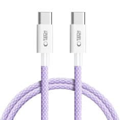 Tech-protect Ultraboost Lite kabel USB-C / USB-C PD 60W / 3A 1m, ljubičasta