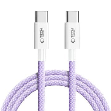 Tech-protect Ultraboost Lite kabel USB-C / USB-C PD 60W / 3A 2m, ljubičasta