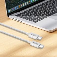 Tech-protect Ultraboost Lite kabel USB-C / USB-C PD 60W / 3A 1m, siva