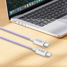 Tech-protect Ultraboost Lite kabel USB-C / USB-C PD 60W / 3A 1m, ljubičasta