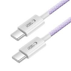 Tech-protect Ultraboost Lite kabel USB-C / USB-C PD 60W / 3A 1m, ljubičasta