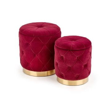Halmar Stolice POLLY set, burgundy (1p=1kpl)