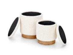 Halmar Stolice CANCUN set, cream / natural (1p=1kpl)