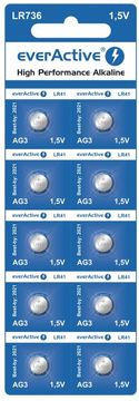 slomart Mini alkalne baterije everActive G3 LR736 LR41, 10 kom
