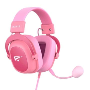Hav Havit H2002d gaming slušalice, roze, žične