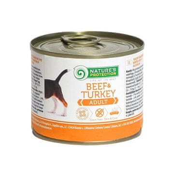 NATURE'S PROTECTION Govedina i puretina za odrasle pse, mokra hrana, 200 g